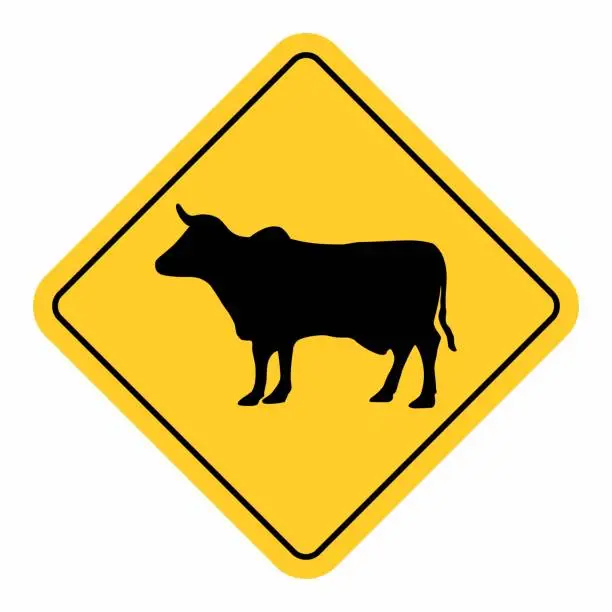 Vector illustration of Animals traffic sign