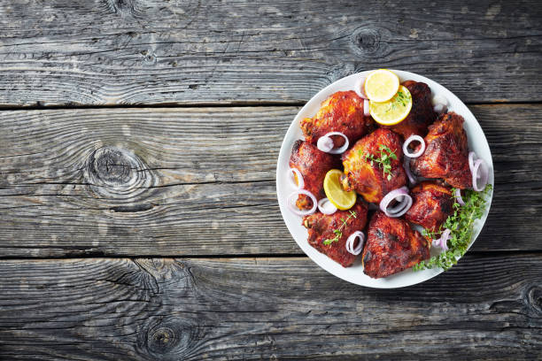 hot grilled chicken thighs