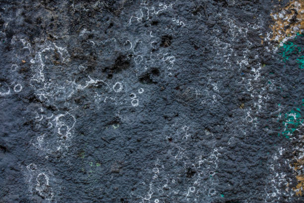 istock Old cracked rusty peeled colorful paint background texture close-up 1157818689