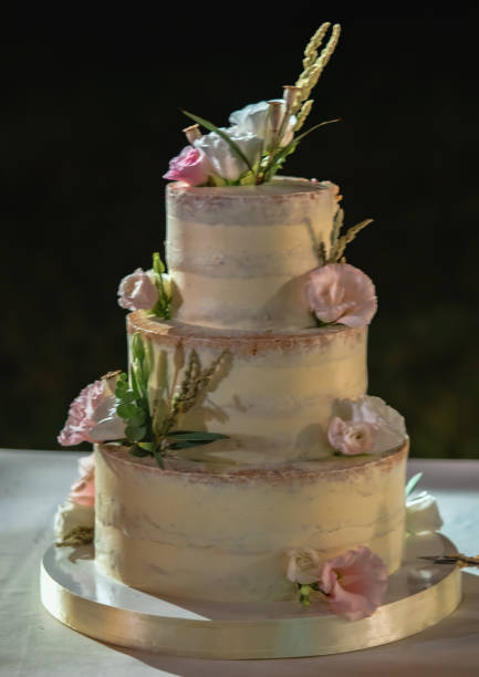 istock wedding cake is on the table, holiday 1157821617