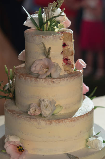 istock wedding cake is on the table, holiday 1157821636