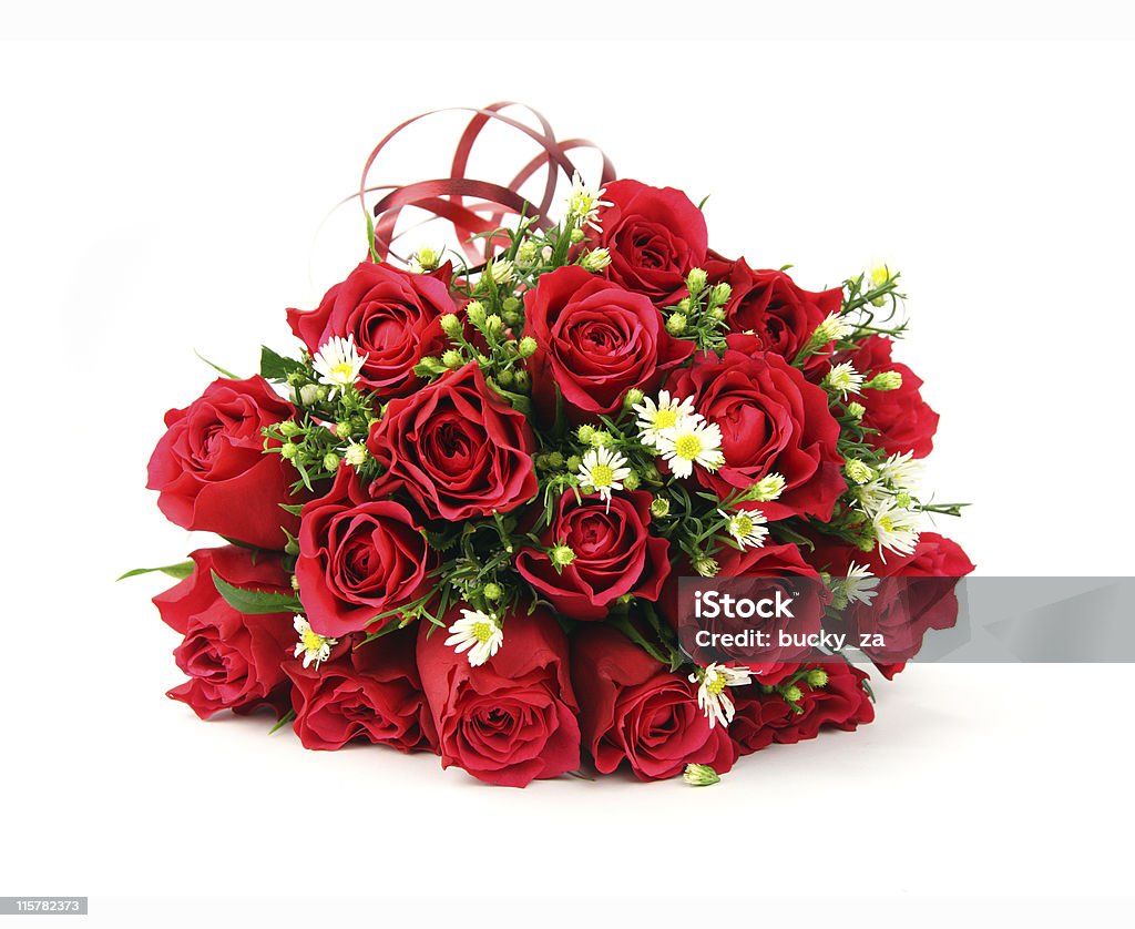 Vermelho e branco para namorados ou bouquet de casamento - Royalty-free Rosa - Flor Foto de stock