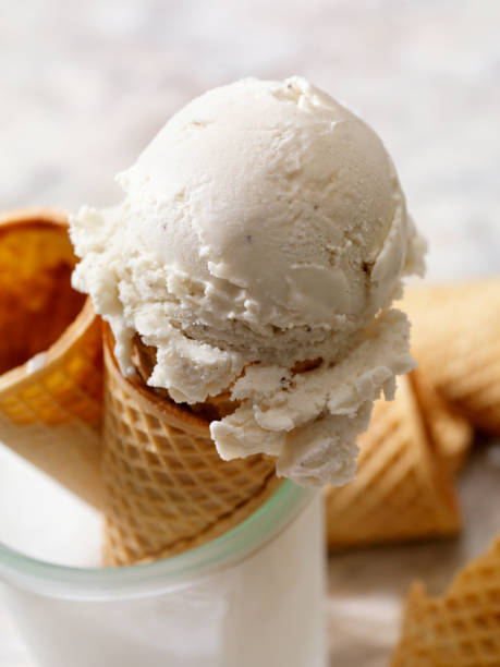 istock Vegan, Coconut Milk Vanilla Ice Cream In a Sugar Cone 1157824799