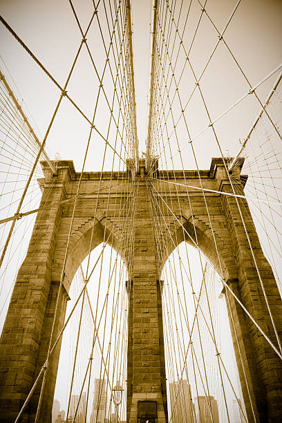 istock Brooklyn bridge in sepia tone 115782609