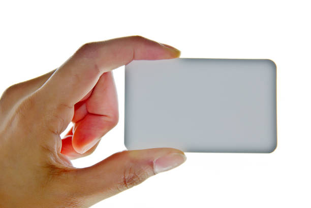 istock Woman holding empty card 1157827518