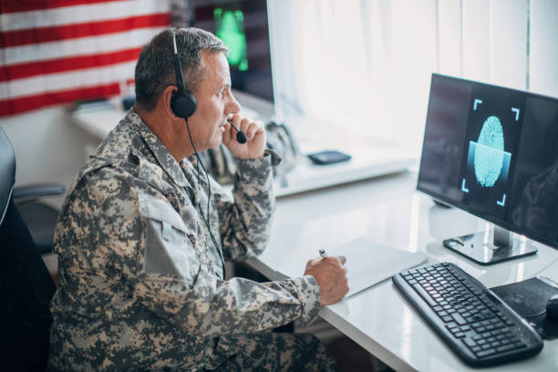 istock Senior soldier investigating 1157827719