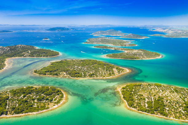istock Beautiful Croatian coast, small islands in Murter archipelago 1157828043
