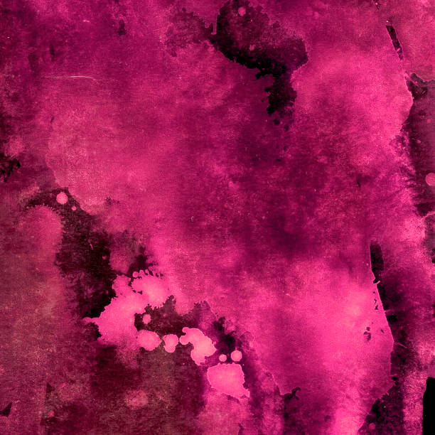 istock Abstract illustration of pink, violet, rose watercolor on textured paper. 1157833243