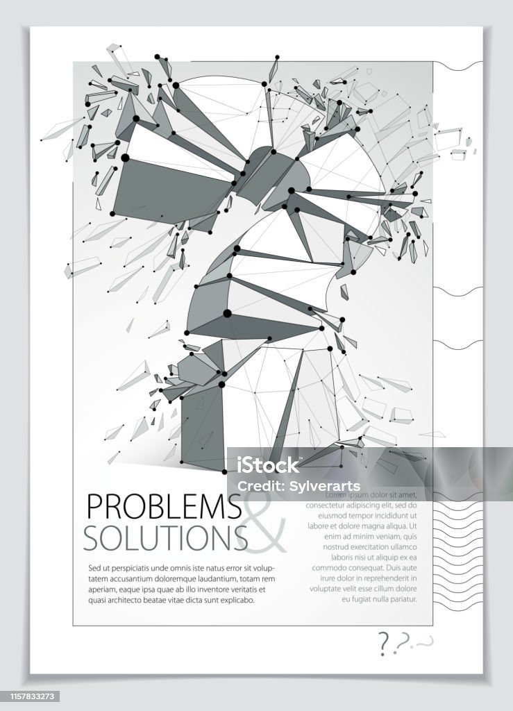 Exploding Question Marks Broken Question Mark Exploding Brochure Or Flyer Design Query Breaking ...
