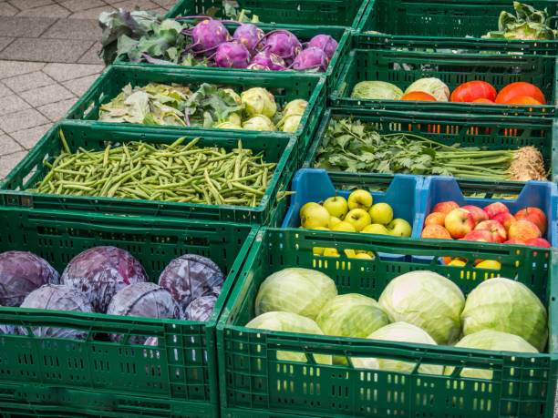 istock Vegetable stall on the market 1157834154