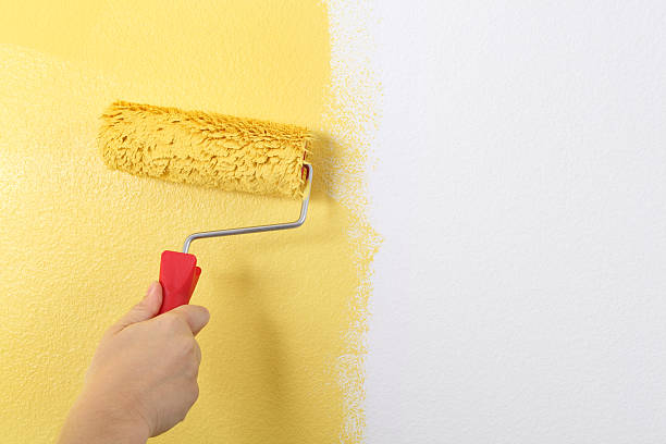 istock Painting the wall with a paint roller 115783496