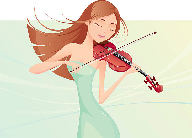 ilustraciones, imágenes clip art, dibujos animados e iconos de stock de violinista - violinist