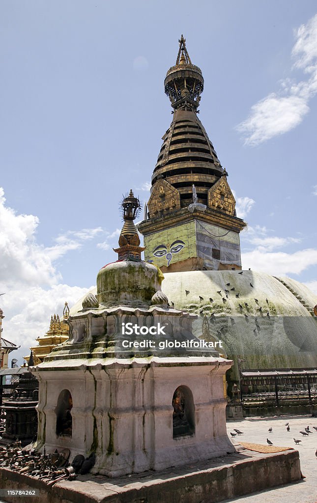 Stupa Swayabunath Katmandu Nepal - Royalty-free Antiguidades Foto de stock