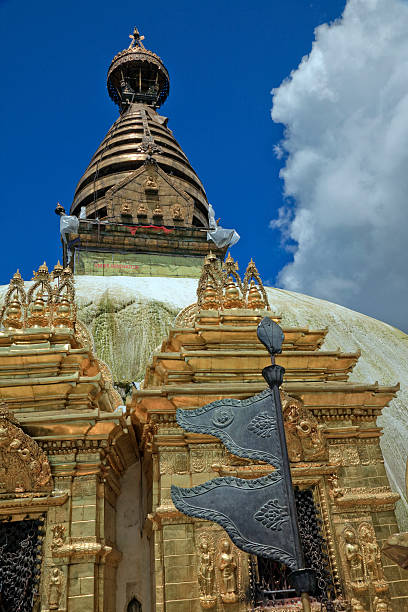 istock Swayabunath Stupa Blue Sky and Cloud 115784418
