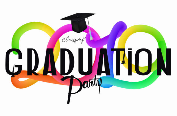 istock Graduation party with colorful nimbers 2019. Vector illustration 1157848546