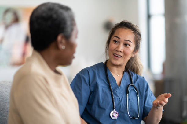 istock Doctor and patient having a conversation 1157858328