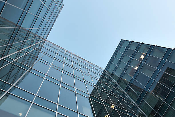 istock abstract glass skyscraper in the evening 115785961