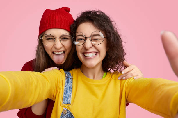 istock Best friends taking selfie together 1157859975