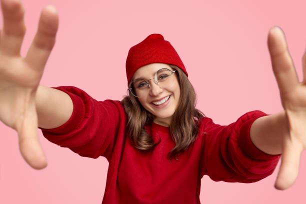 istock Smiling teen hipster taking selfie 1157859976