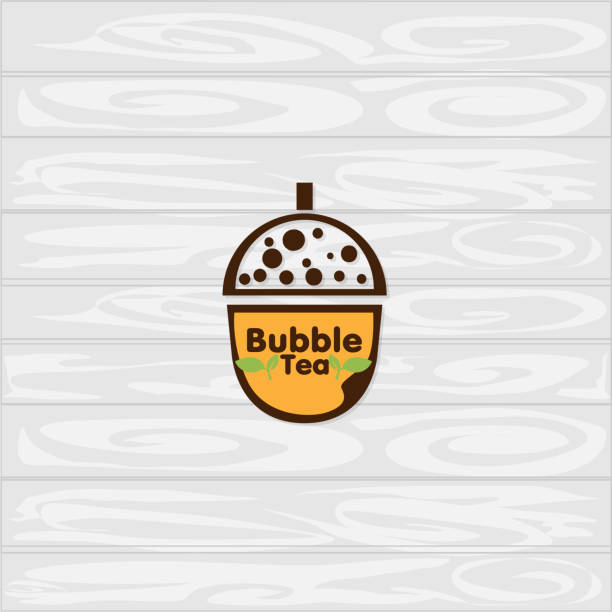 bubble tea logo icon graphic template bubble tea logo icon graphic template milk tea logo stock illustrations