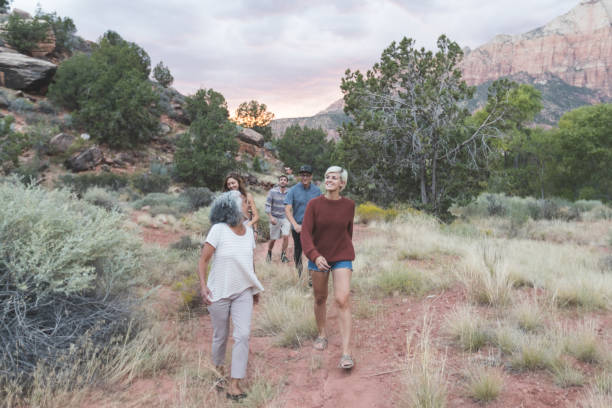 istock Multi-generational group of hikers in the Utah desert 1157864015