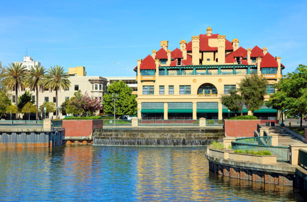 Downtown Stockton, California Stockton is the county seat of San Joaquin County in the Central Valley of the U.S. state of California stockton california stock pictures, royalty-free photos & images