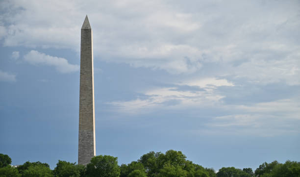 istock Washington monument in front of reflecting pool 1157874545