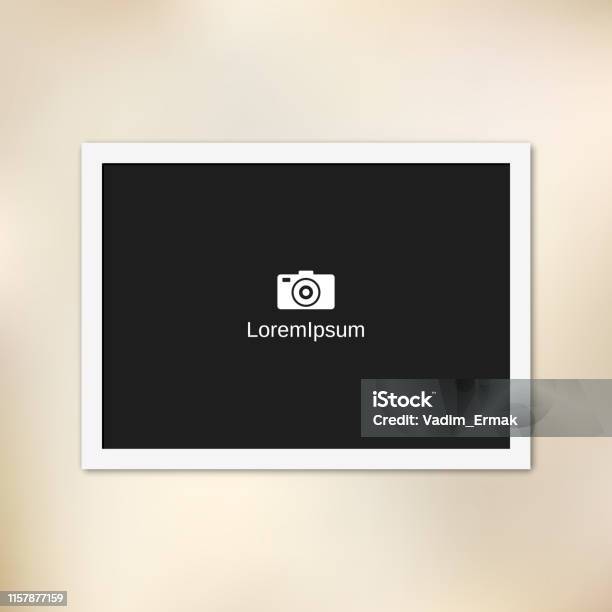 Paper Photo Frame Vector Paper Photo Frame Vector Template Stock Illustration - Download Image ...