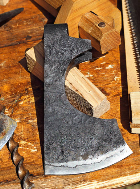 istock Vintage carpenter's ax 1157878565