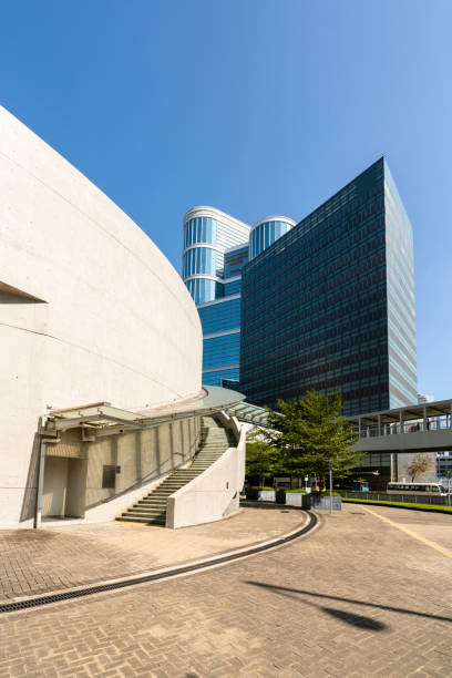 istock Contemporary architectural office building, urban landscape, personal perspective, 1157882408