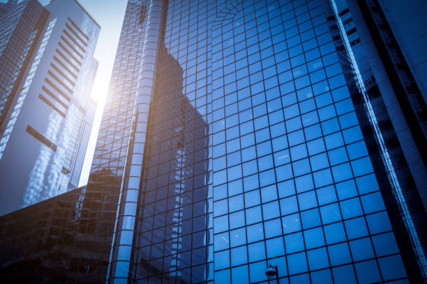 istock Contemporary architectural office building, urban landscape, personal perspective, 1157882431