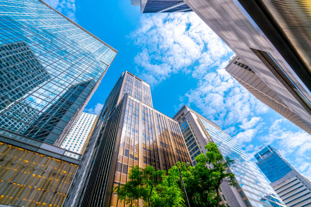 istock Modern office buildings in central Hong Kong 1157882432