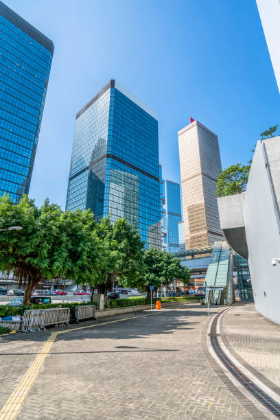 istock Contemporary architectural office building, urban landscape, personal perspective, 1157883790