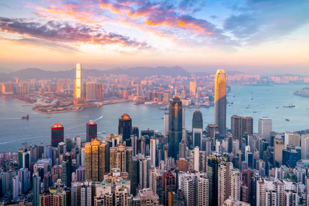 istock Urban Architectural Landscape in Hong Kong 1157887483
