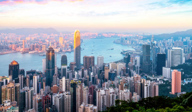 istock Urban Architectural Landscape in Hong Kong 1157887657