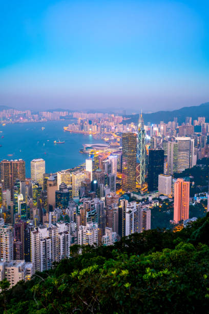 istock Hong Kong Victoria Harbour Architectural Landscape Nightscape Skyline 1157887700