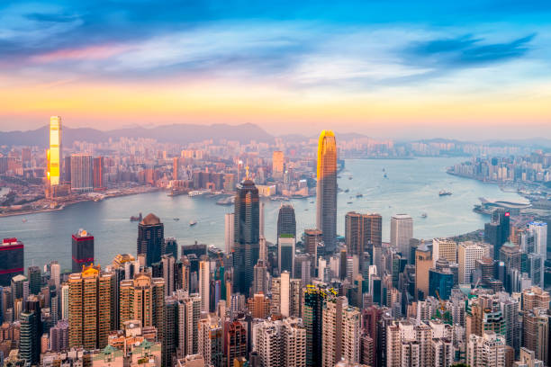 istock Urban Architectural Landscape in Hong Kong 1157888421
