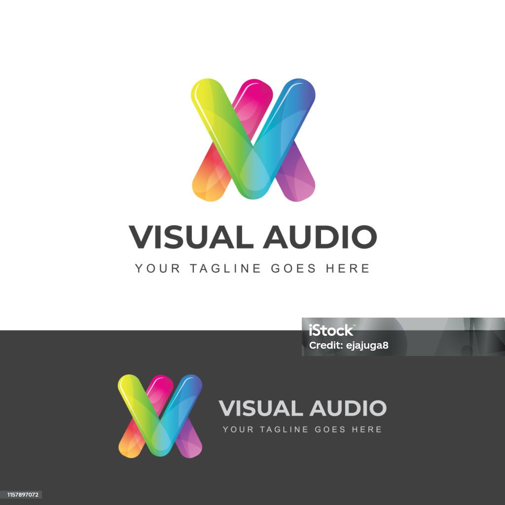 Av Text Letter Av For Audio Visual Initial Template Stock Illustration ...