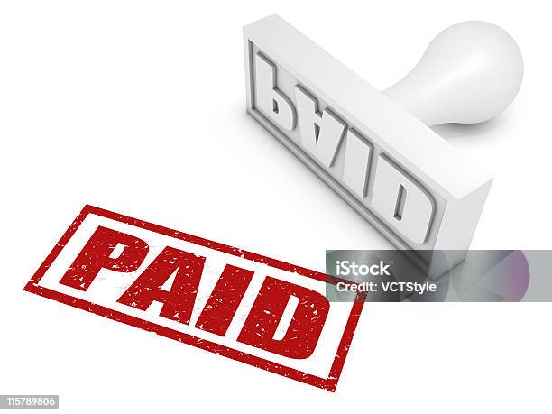 Bezahlt Stockfoto und mehr Bilder von Paid - englischer Begriff - Paid - englischer Begriff, Stempel - Büromaterial, Bezahlen