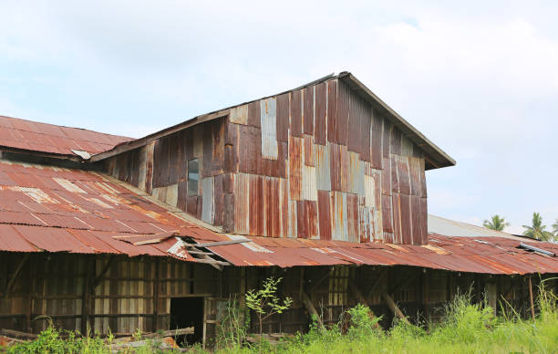 istock zinc wall rusty corrugated metal thailand ancient home decay nature 1157899058