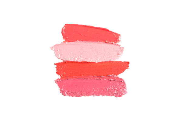 istock Lipstick smears isolated on white background. Makeup products 1157899250