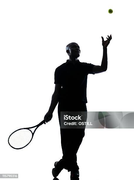 Hombre De Jugador De Tenis Foto de stock y más banco de imágenes de Deporte - Deporte, Adulto, Africano-americano