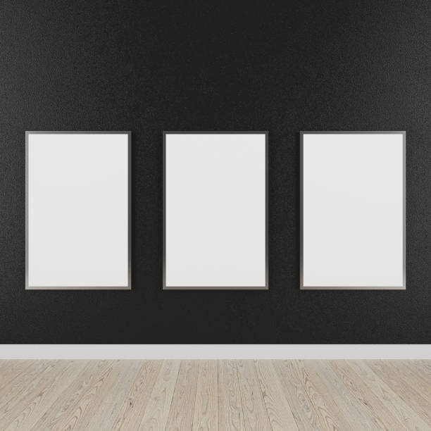 istock Empty Room wall paint concrete wood floor 3d render texture background template 1157904062