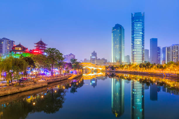 istock Nightscape of Anshun Langqiao in Jinjiang, Chengdu 1157908310