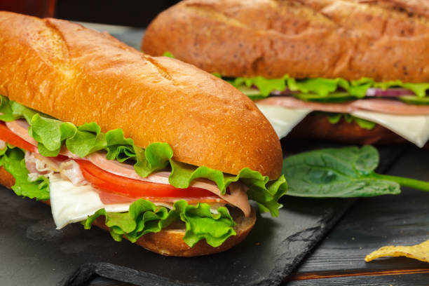 istock sandwich on a wooden table 1157909379