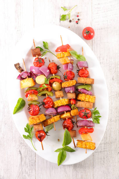 istock grilled vegetable skewer, healthy barbecue 1157910785