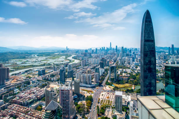 istock Shenzhen Financial District skyscraper building glass exterior wall 1157910802