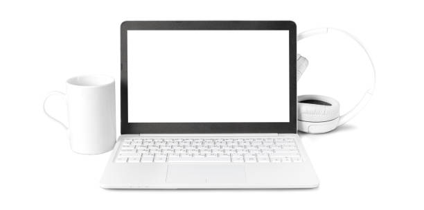 istock laptop and headphone isolated on white 1157911415