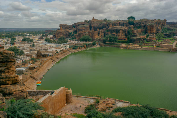 istock Hisrioric lake Agusthya Teertha at Badami, Karnataka, Indi 1157912432