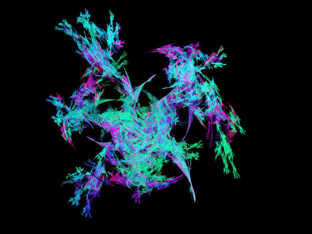 istock Abstract illustration of a fractal pattern on black background 1157912703